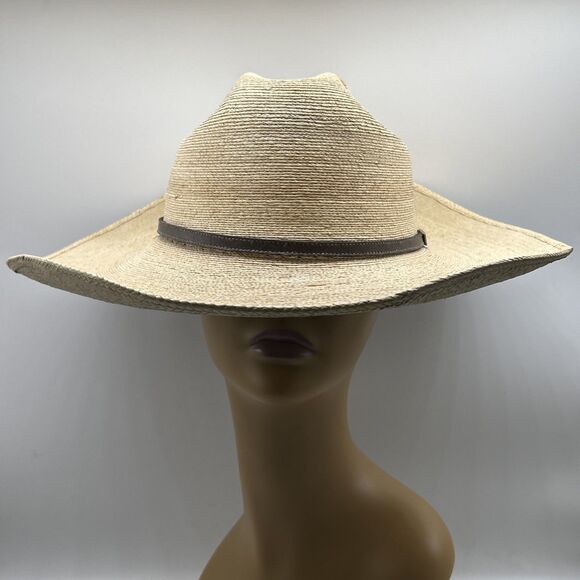 Atwood Cowboy Hat Mens Hereford Straw 7 3/8  Tan Low Crown Western Rodeo - Picture 1 of 14